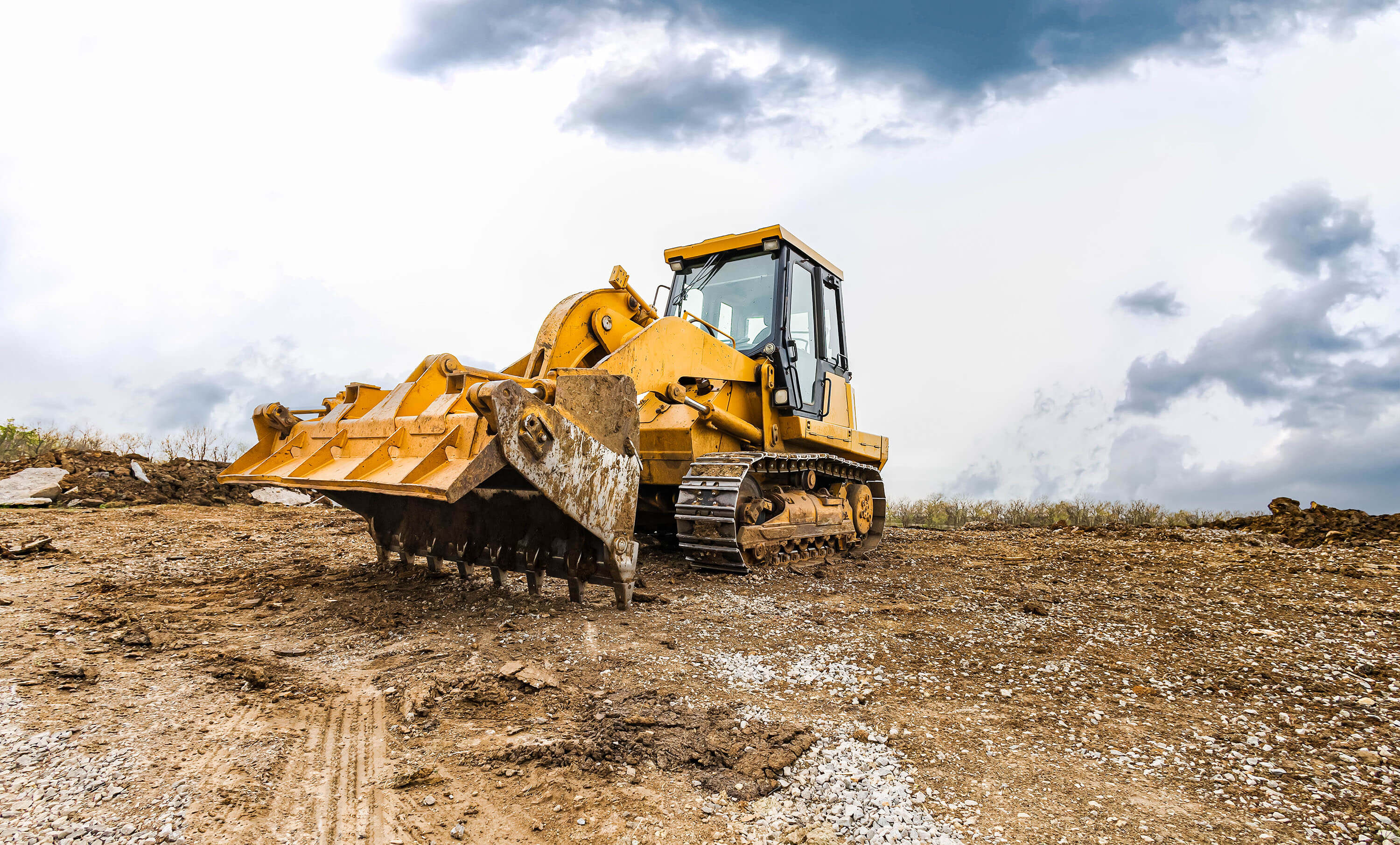 bulldozer on dirt