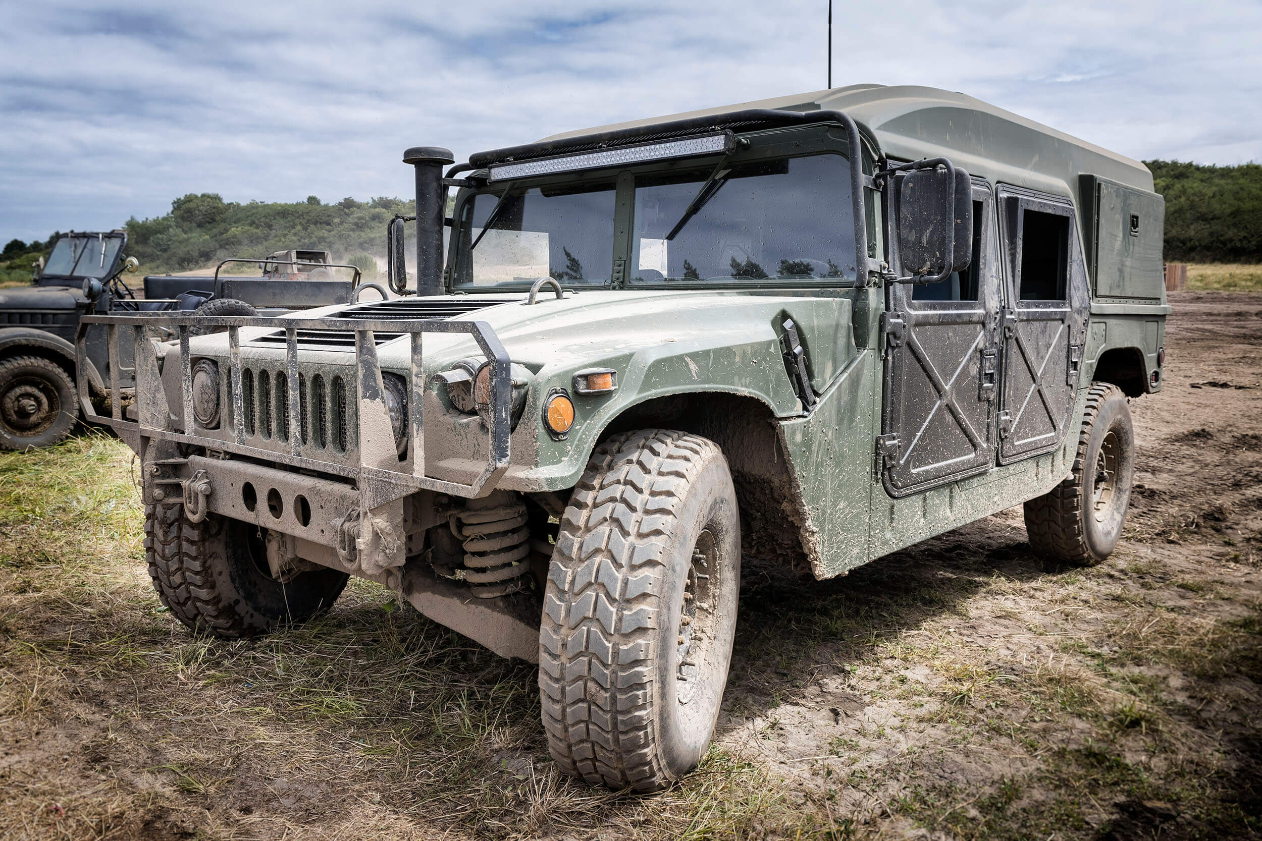 Humvee angled